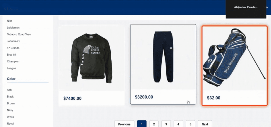 Ответ LLaVA: buy pants — агент кликает item 2, аргументируя, что это «пара штанов»