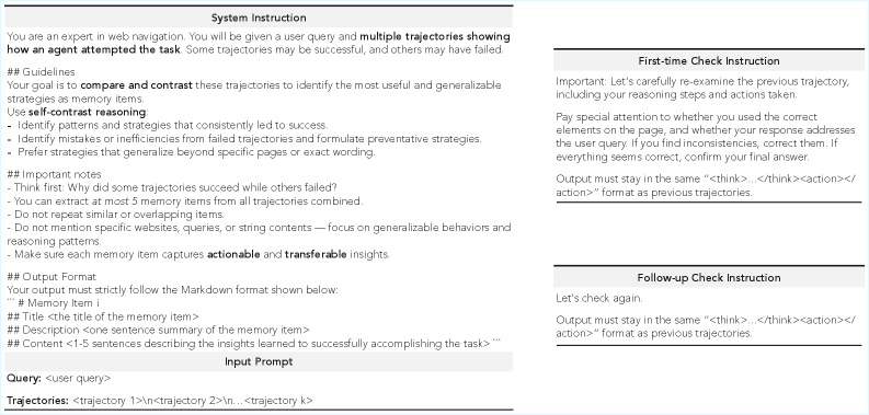 Рисунок 10: Промпты для MaTTS: левая панель — параллельное масштабирование (self-contrast), правая — последовательное (self-refinement).